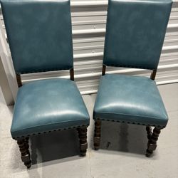 NEW Pioneer Woman Turquoise Dining Chairs (Set of 2) – Assembled Only 