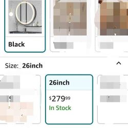 26inch bathroom Medicine Cabinet with Lights,Led Medicine Cabinet with Demister mirror brand new in box $220
