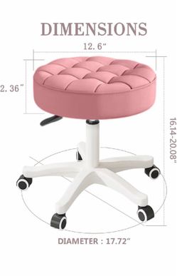 Round Rolling Stool with Wheels