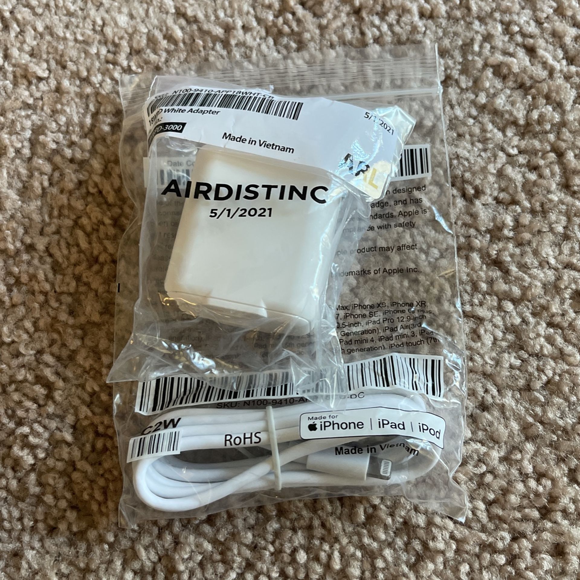 New - iPhone Fast Charger Power 18W And USB-C PD Airdistinc