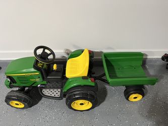 Peg perego john deere on sale 6v power pull tractor