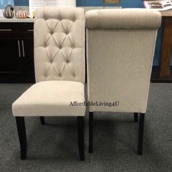 Beige Chairs Set Of 2 Brand New In Box 