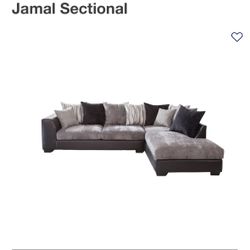 Gray And Black Sectional