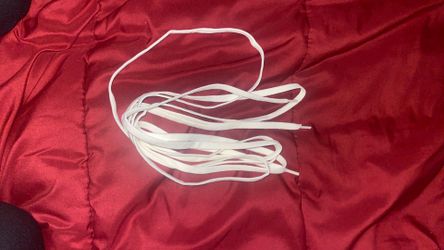 white polyester shoelaces