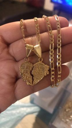 Best friend pendant and chain