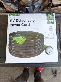 rvguard detachable power cord 50a 123v 250v 25ft