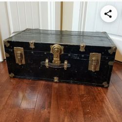 Bingumton Leather Co. Travel Steamer Trunk 