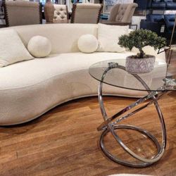🎀Isabella Ivory 2-Piece Faux Sheepskin Upholstered Sofa Set Natural$20 Down Payment and delivery available 