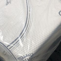 QUEEN MEMORY FOAM MATTRESS SET WHIT BOX SPRING BRAND NEW ✅️ 