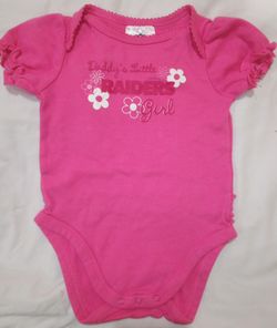 Girl's 6-9 Month Raider Onesie