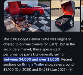 New SealedDodge Demon Crate