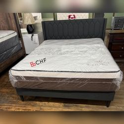 new queen size bed frame  - mattress sold separately 