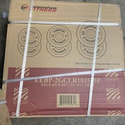 BalanceFrom Bumper Plate with Steel Hub, 200 lb Set Color