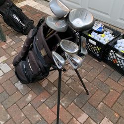 Mens Left Handed Golf Club Set With Golf Bag 