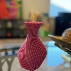 3D Printed. Love Pink Vase. 