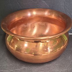 Vintage Solid Copper Bowl, By CG ( Copper Guild)