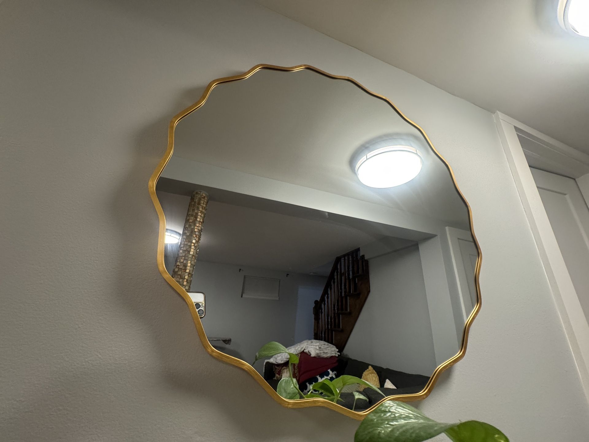 Gold Round Mirror 