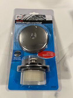 DANCO Lift and Turn Bath Tub Drain Trim Kit with Overflow in Brushed Nickel