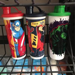Set of 3 Tupperware Cups 16oz Avengers Edition