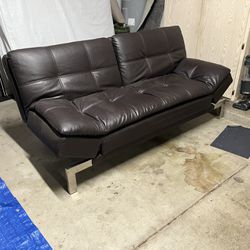 Leather Futon Couch Bed