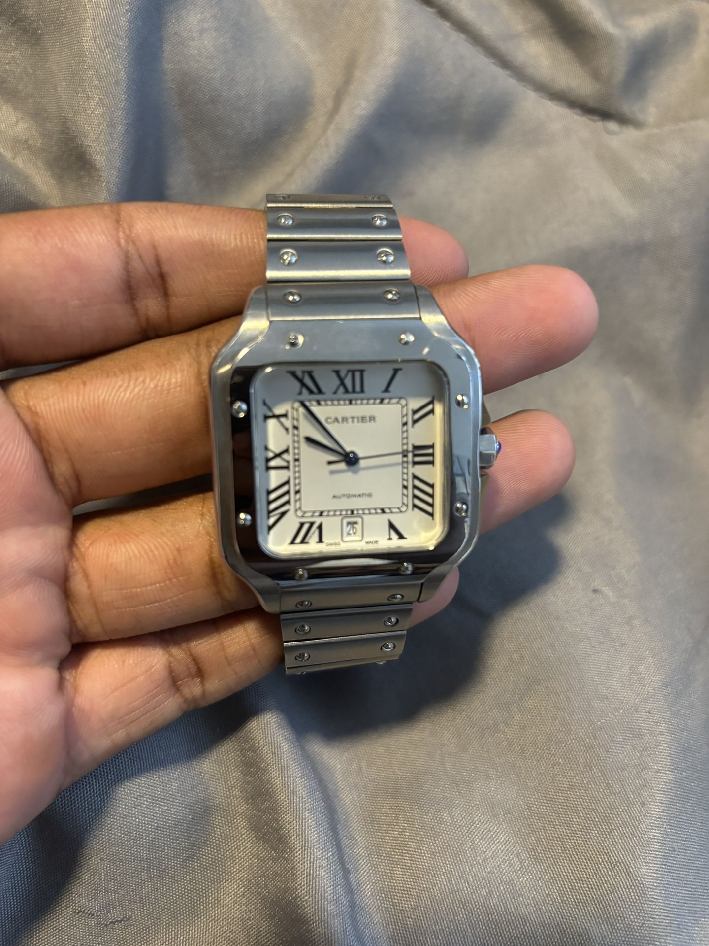 Cartier Santos De Cartier Silver 