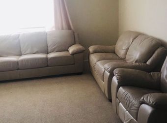 Real Leather Furniture Set Living Room Furniture Set. ONLY 1 OWNER