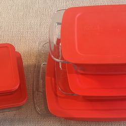 5 Piece Glass Pyrex Set - Barely Used