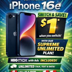 iPhone 16e At Cricket For $1