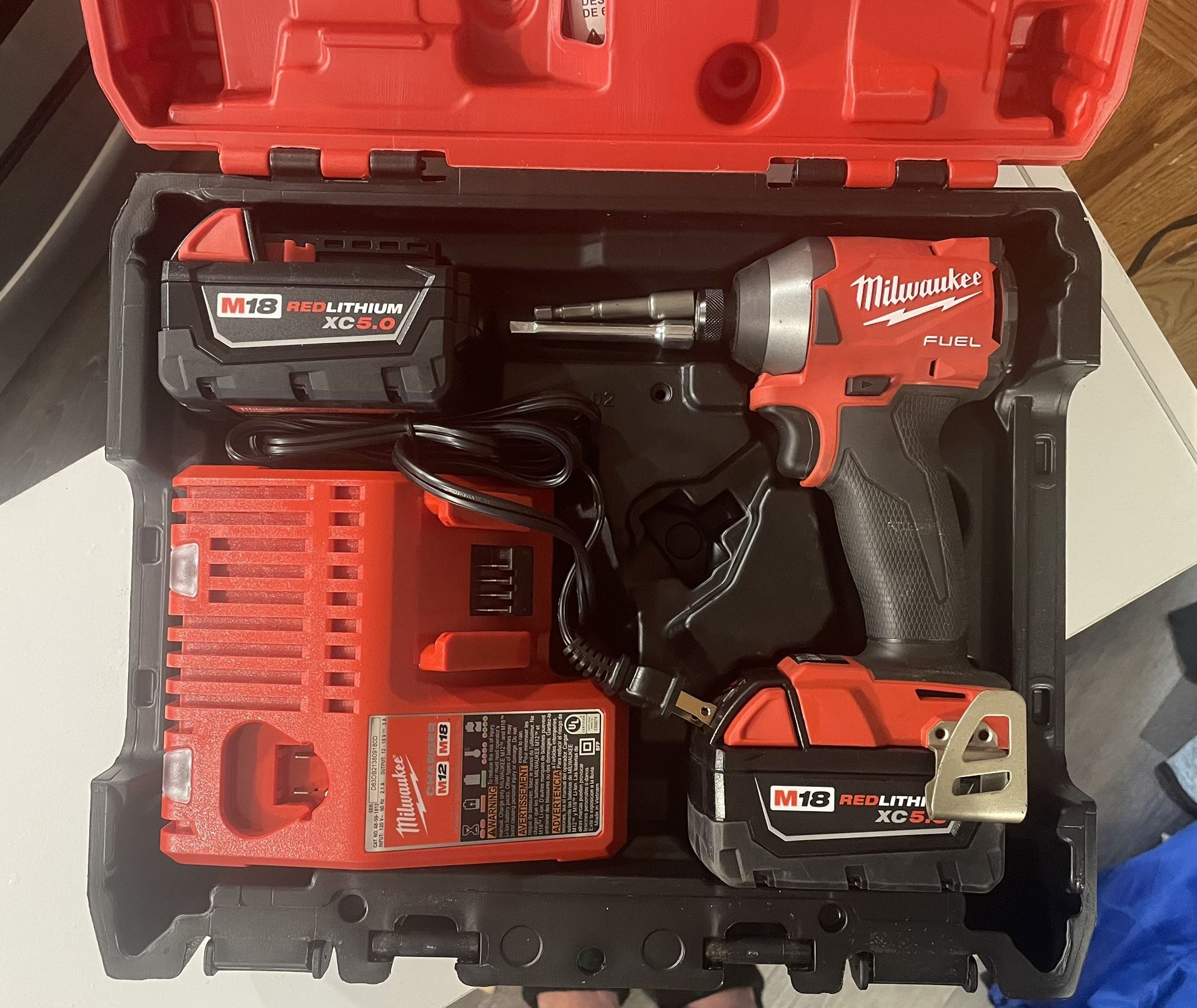 Milwaukee M18 FUEL Impact Driver Kit – 2 Batteries + Charger + Case
