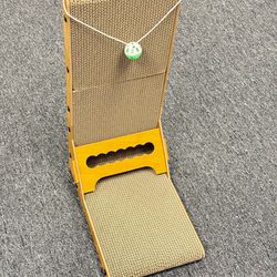 Cat Scratching Lounge + Toy. Heavy Duty | Modern Wood Design (Bulk Available)