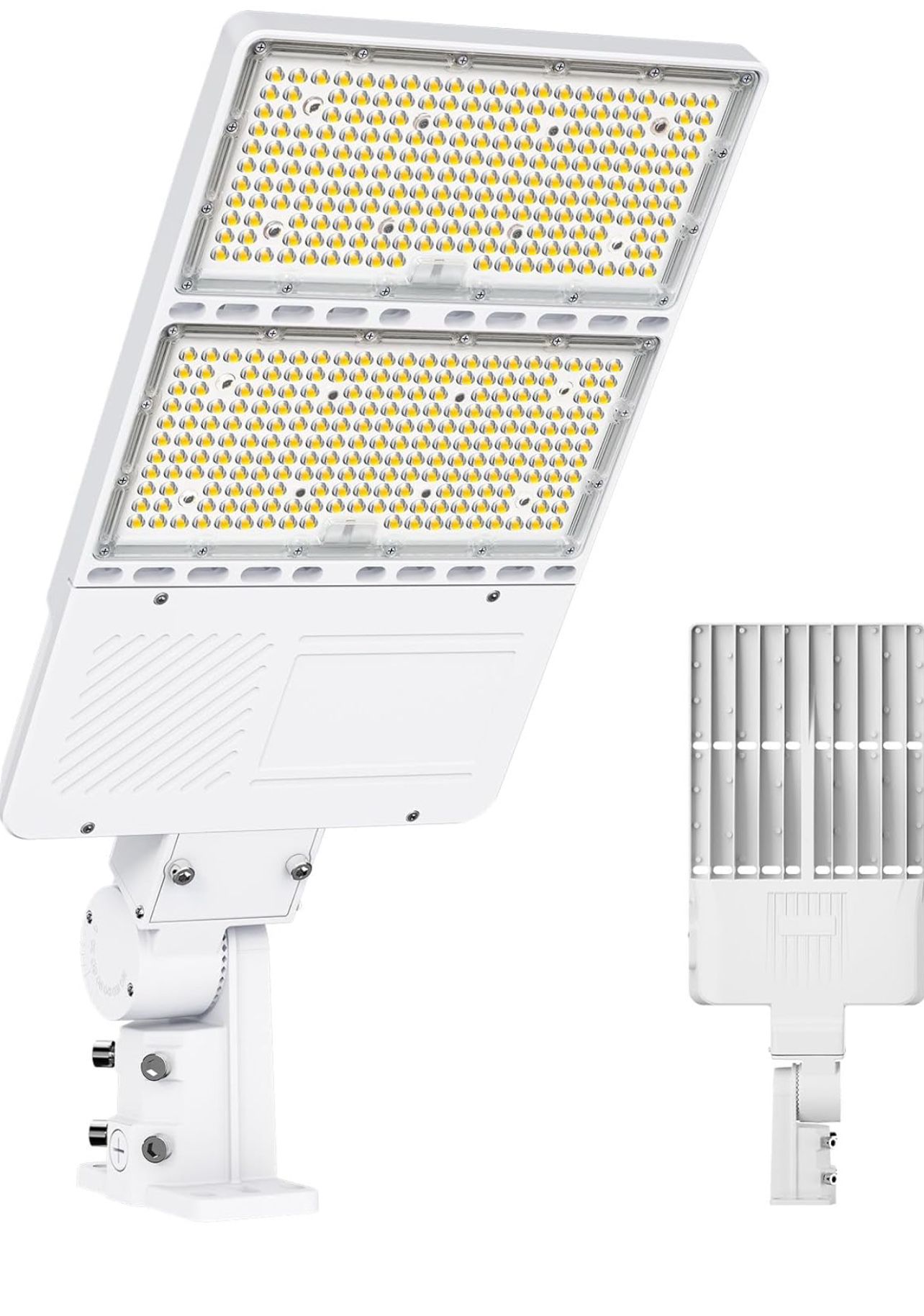 320W LED Parking Lot Light, UL Listed 44800Lm 5000K IP65 Commercial Street Lights Outdoor Area Lighting with Dusk to Dawn Photocell 100-277V Shoebox L