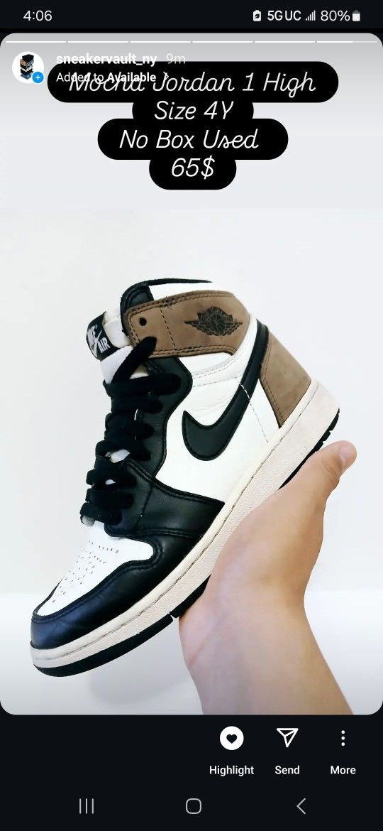 Mocha Jordans 1 high 
