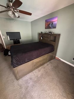 Full Size Bed Frame with storage