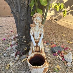 Vintage Cast Iron Garden Statue