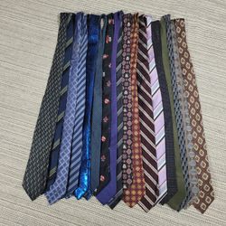 Bundle Lot of 18 Vintage Silk Ties Ermenegildo Zegna, Giorgio Armani, Barneys New York and More! Over $350 in Value!