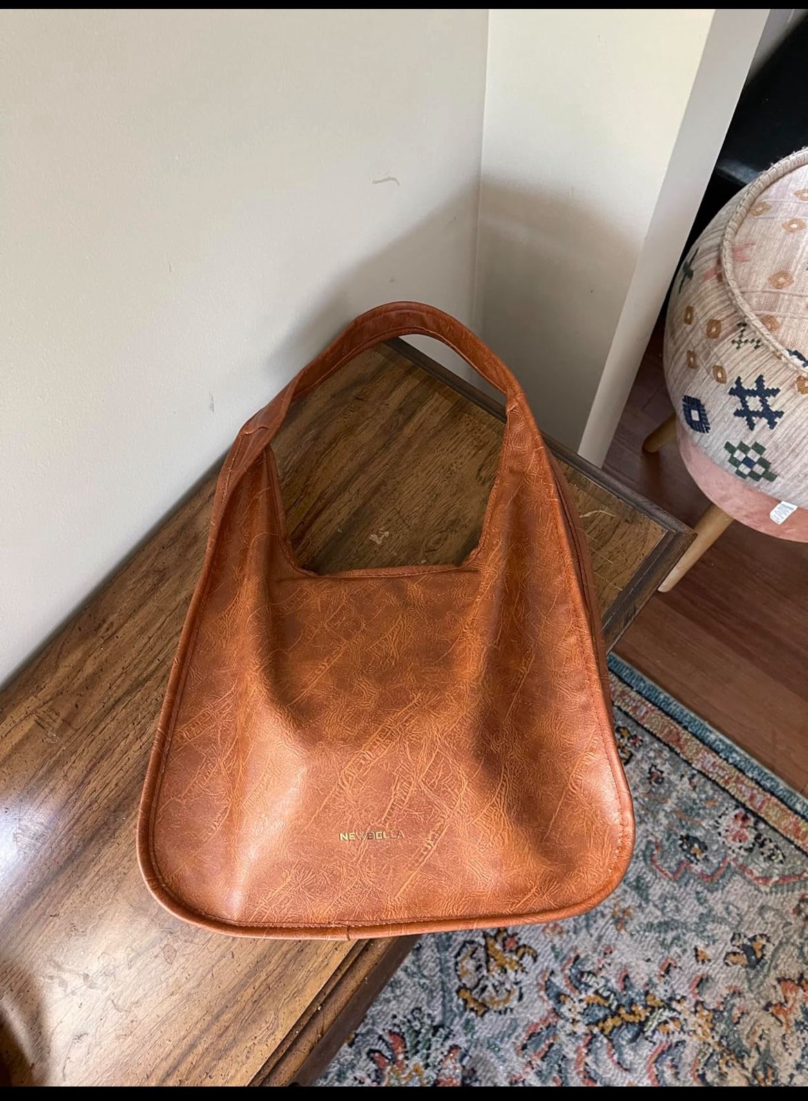 Hobo Purse, PU Leather Shoulder Bag, Tote Handbag for Work and Travel
