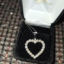 2 Carat Houston Diamond District Gold Heart Necklace AND More Items