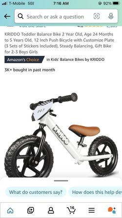 Kids Balance Bike 
