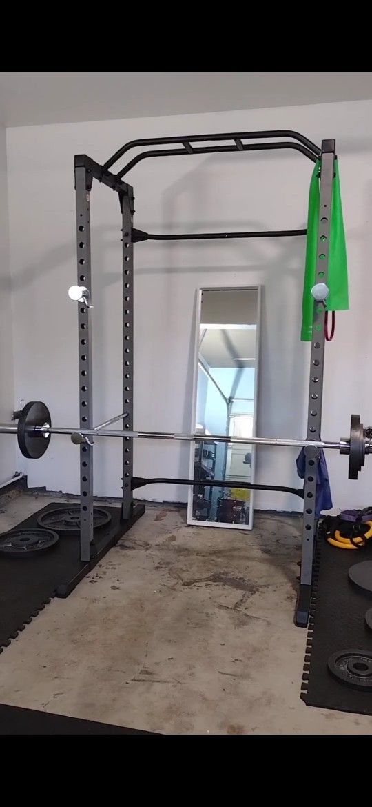 Home Gym With Barbell And Plates!