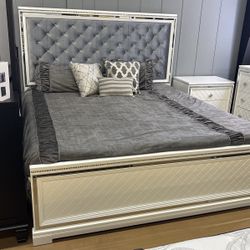 King Bed Frame (No Mattress Included)   