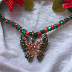 Enchanted Flutter: A Fairy's Dance Necklace