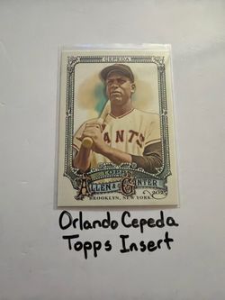 Orlando Cepeda San Francisco Giants Hall of Fame 1st Baseman Topps Short Print Insert Card.