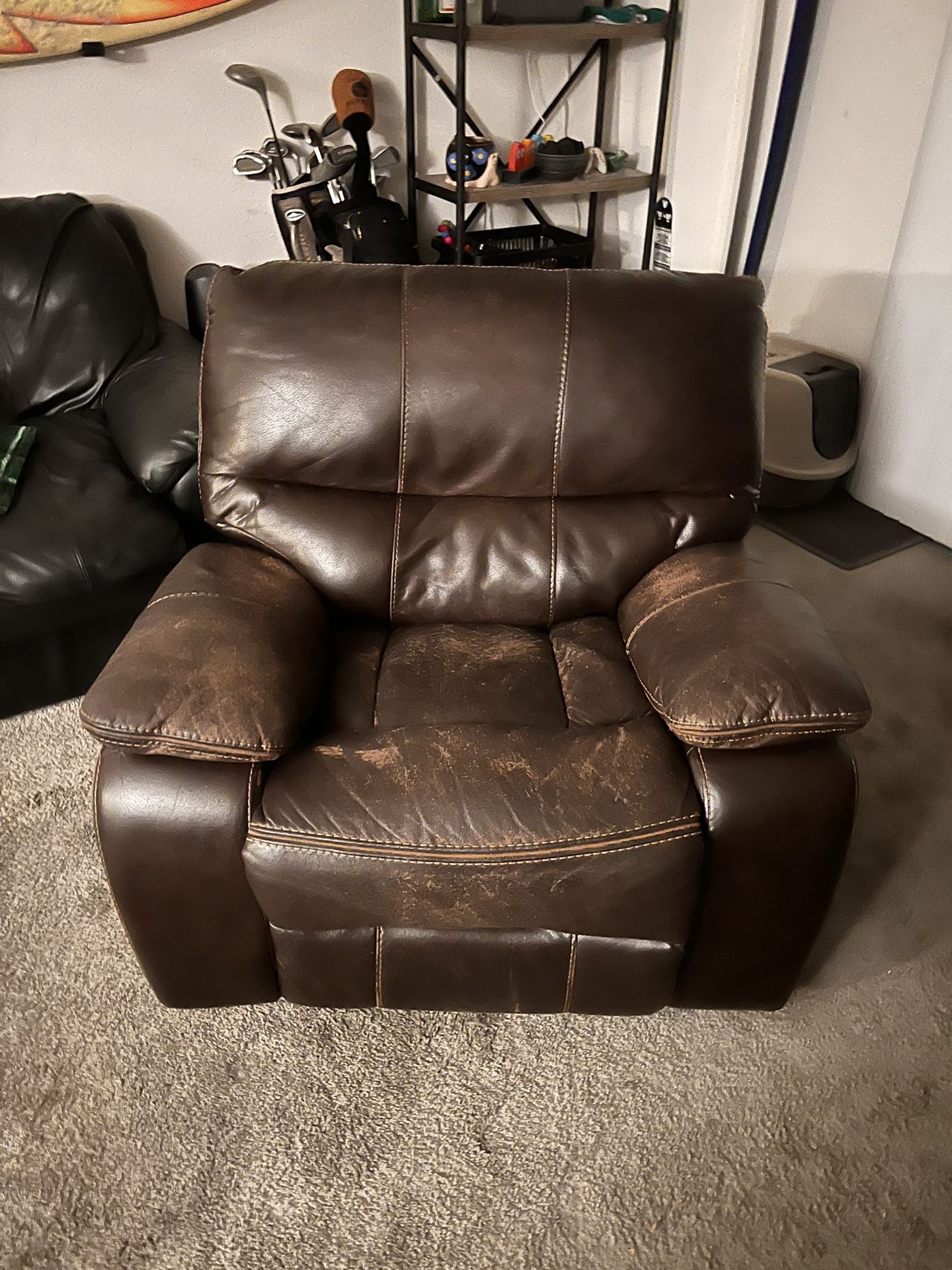 Brown Leather Recliner
