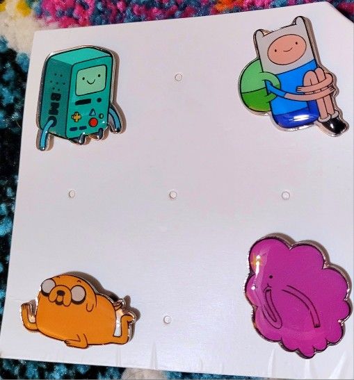 Set Of 4 Adventure Time Collectible Pins Lot