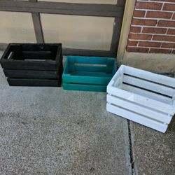 3 Wood Crates 
