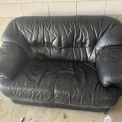 Black Leather Couch