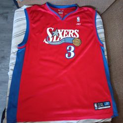 Allen Iverson Philadelphia 76ers jersey (Red) (2xl)