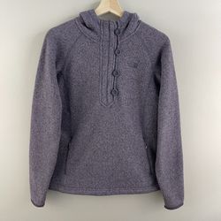 THE NORTH FACE Heathered Light Purple Crescent Sunshine Fleece Sweatshirt Hoodie