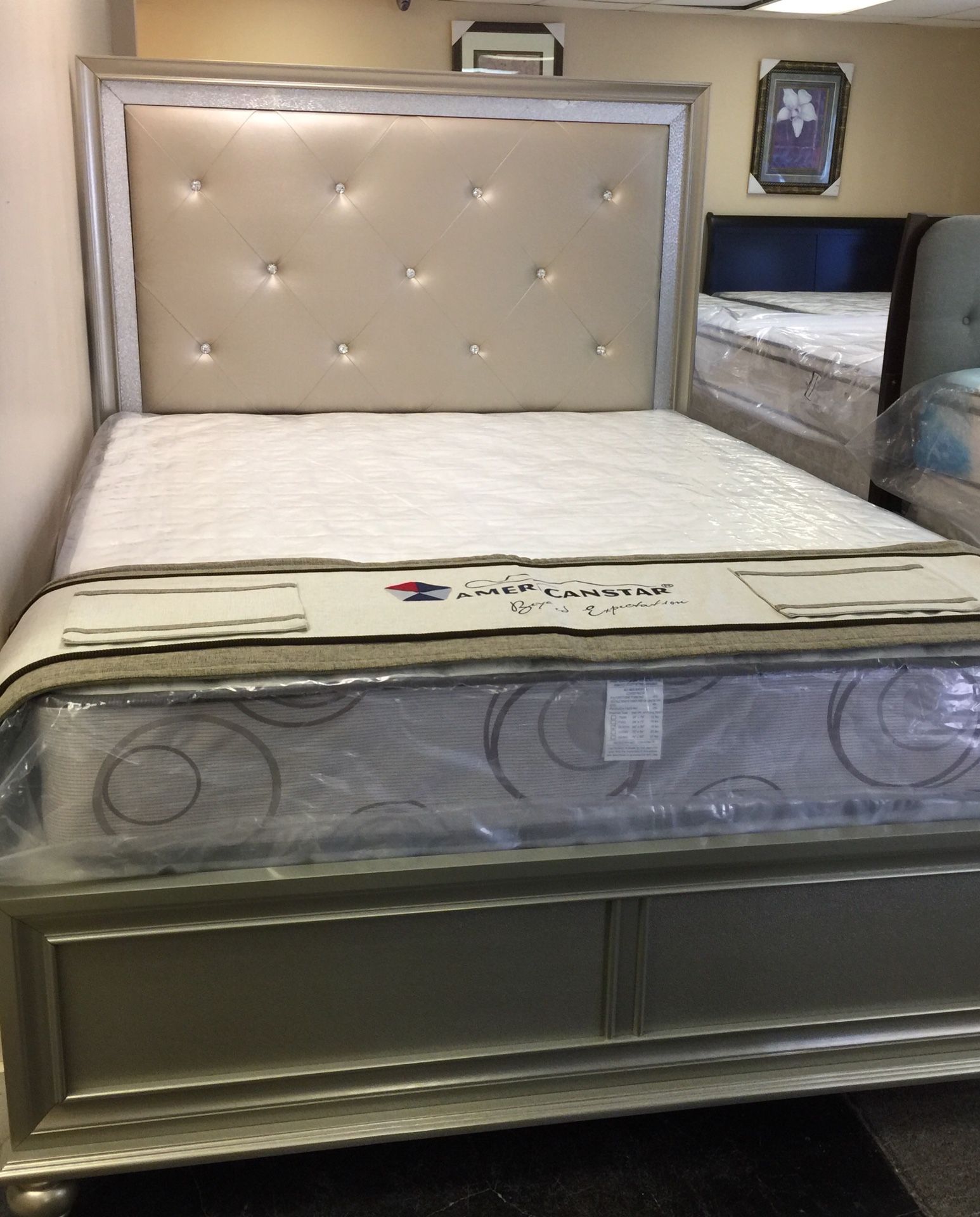 Queen bed and mattresses