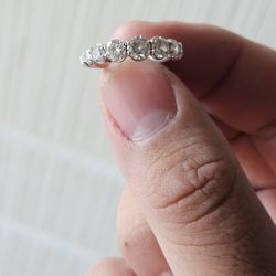 14k White Gold 2CT Diamond Wedding Band